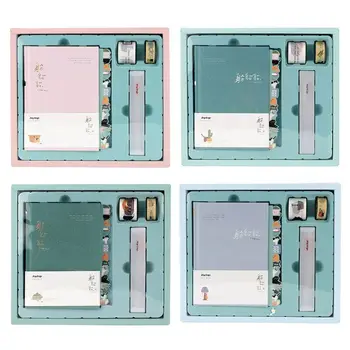 

Kawaii List Diary Notebook Hand Books Planner Stationery with Tape Ruler for Students Girls Kids Gifts