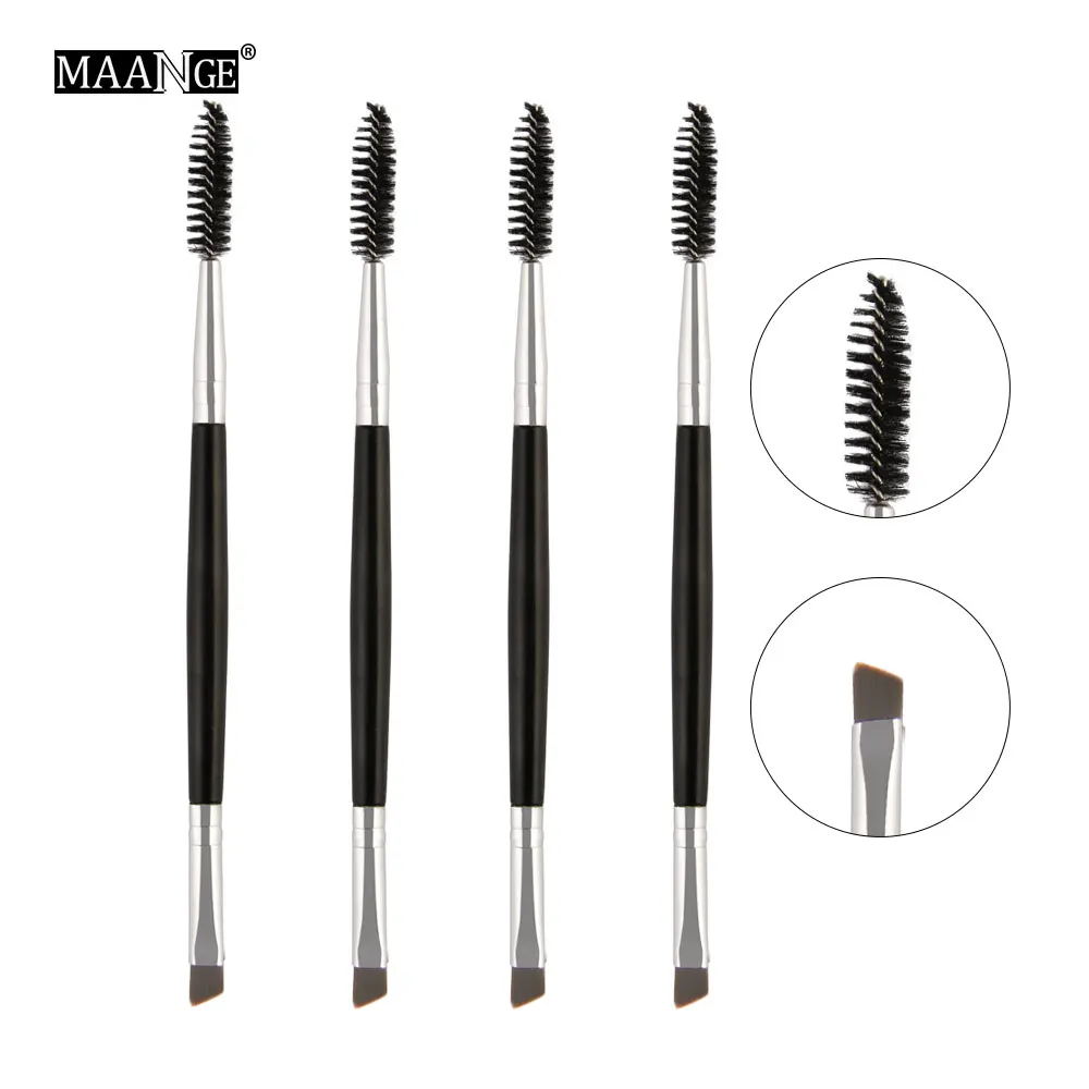 4Pcs Quality Double Ended Eyes Makeup Brush Eyebrow Powder Eyelash