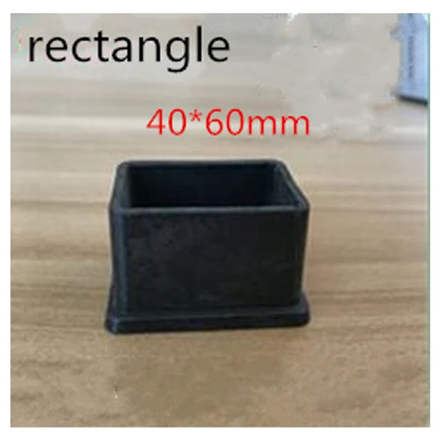 4pcs square silicone chair leg caps Non-slip Table Foot dust Cover Socks Floor Protector pads pipe plugs furniture leveling feet 40x60mm 4pcs