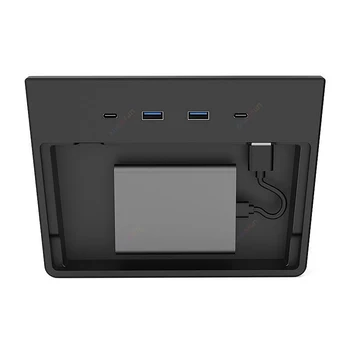 

USB Hub 5 Ports, SSD Disk Sticks Storage Center Console Accessories for New Tesla Model 3 Y Wireless Charging Pad USB Connector