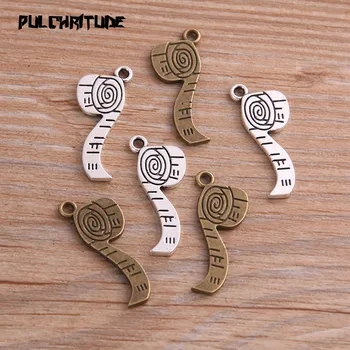 

PULCHRITUDE 20PCS 11*27mm Two Color Metal Zinc Alloy Tool Tape Measure Charms Fit Jewelry Pendant Charms Makings