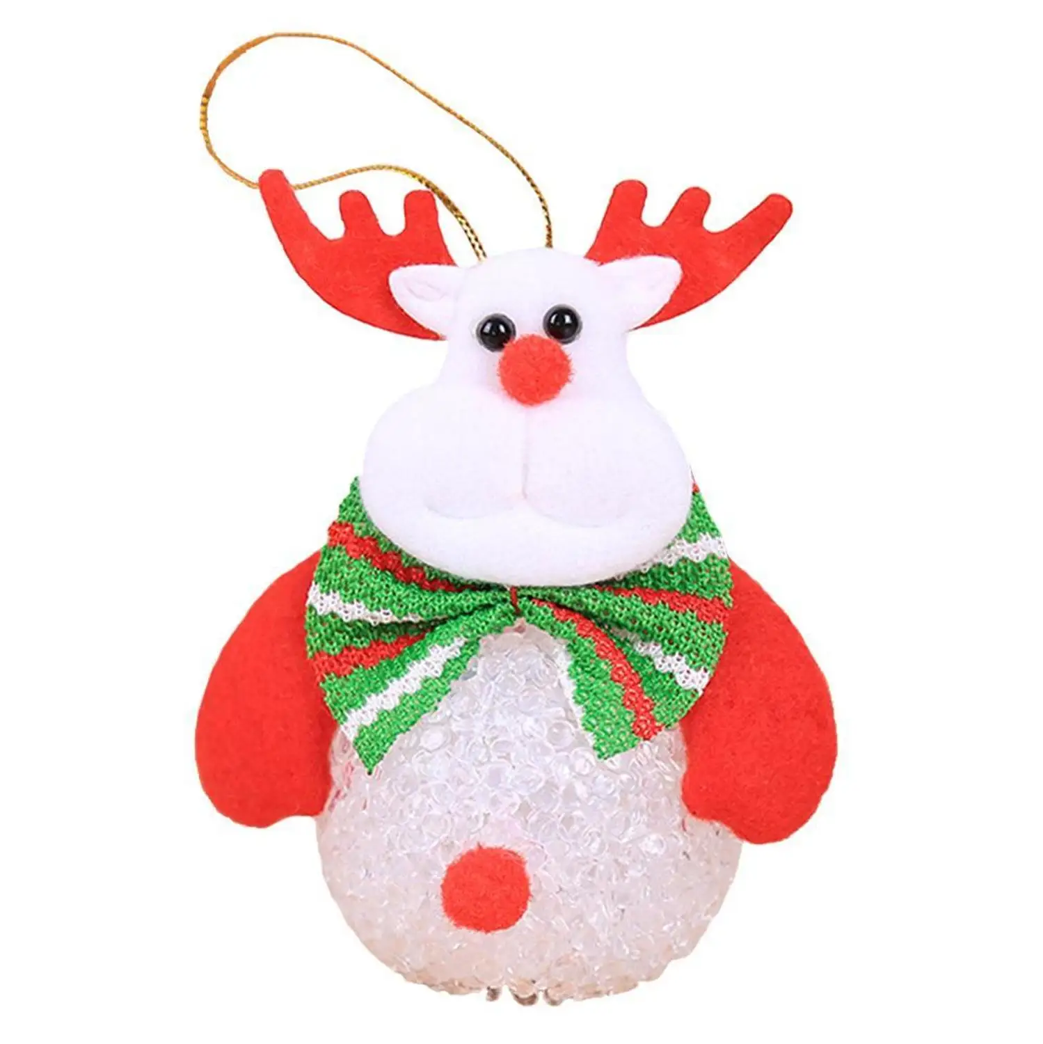 

6 Style Cute LED Light Doll Toy Snowman Santa Claus Pendant Ornament Christmas Tree Light Hanging Party DIY Decor Xmas Gift