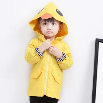 

Cute Toddler Boy Girl Hooded Jacket Cartoon Duck Warm Windproof Windbreaker Coat Outwear