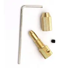 WINOMO Mini Copper Drill Chuck Drilling Adapter Converter Self-Lock Adaptor To Hold 0.8-1.1mm Drill Bits Converter Tool