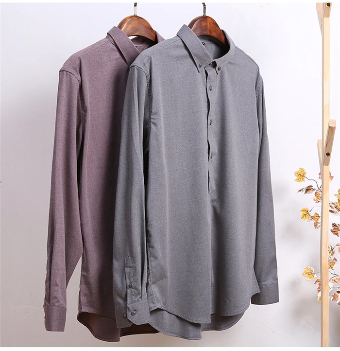 Плюс Zise 5XL 6XL 7XL мужская стрейчевая Повседневная рубашка бизнес мода сплошной цвет Мужская рубашка с длинным рукавом мужская брендовая одежда