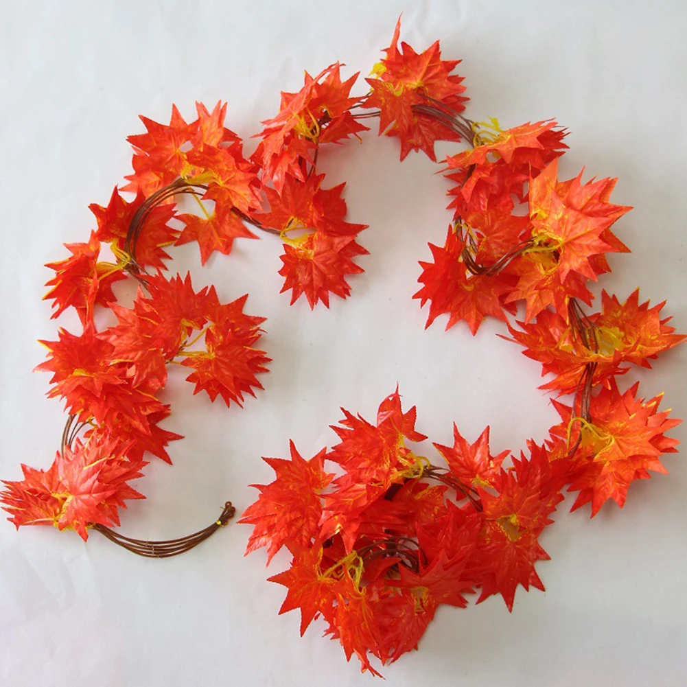 5Pcs Artificial Maple Grape Leaf Vine Plant DIY Party Home Wedding Garden Wall Decor