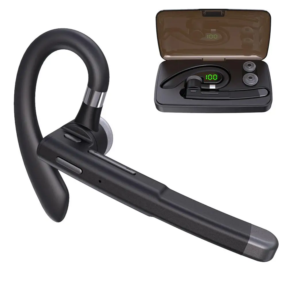 Wireless Bluetooth Headphone Active Noise Cancelling Handsfree Ear Hook