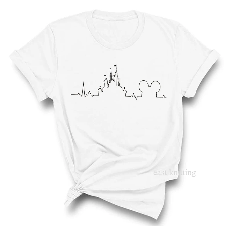Heartbeat Lifeline, собачья Лапка, кошачья лапка, женская футболка, Halajuku, повседневная забавная футболка, унисекс, для девушек, топ, футболки, хипстер, Прямая поставка - Цвет: 0966-white
