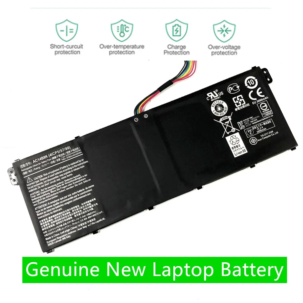 Onevan-bateria do Portátil para Acer 4icp5 57 80 Ac14b8k Kt.0030g.004 Kt0040g. 004 E3111 Es1711-c1wa C810 C910 Novo