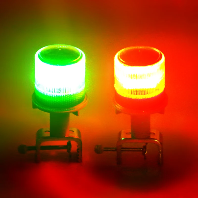 Solar Powered Marine LED Beacon Light Light Controlled Navigation Signal Sailing Warning Light With Portable Detachable bracket 2