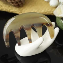 1pc Anti-static Ox Horn Hair Comb Creative Wide Tooth Handmade Hair Combs for Woman Man
