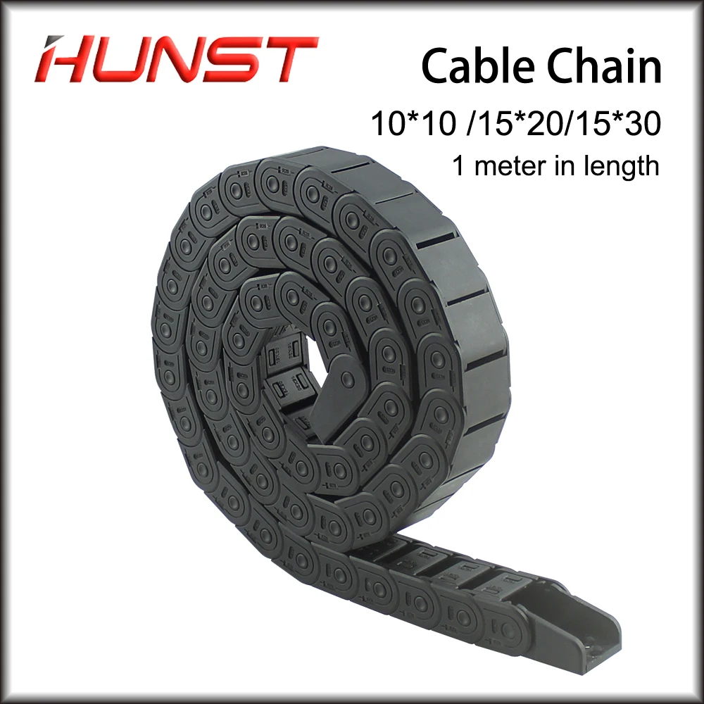 Hunst Cable Chain 18*38 18*50 15*30mm 1M Brldge Non-Opening & Semi-Enclosed Plastic Towline Transmission Drag Chain Machine plastic cable chain cable carrier