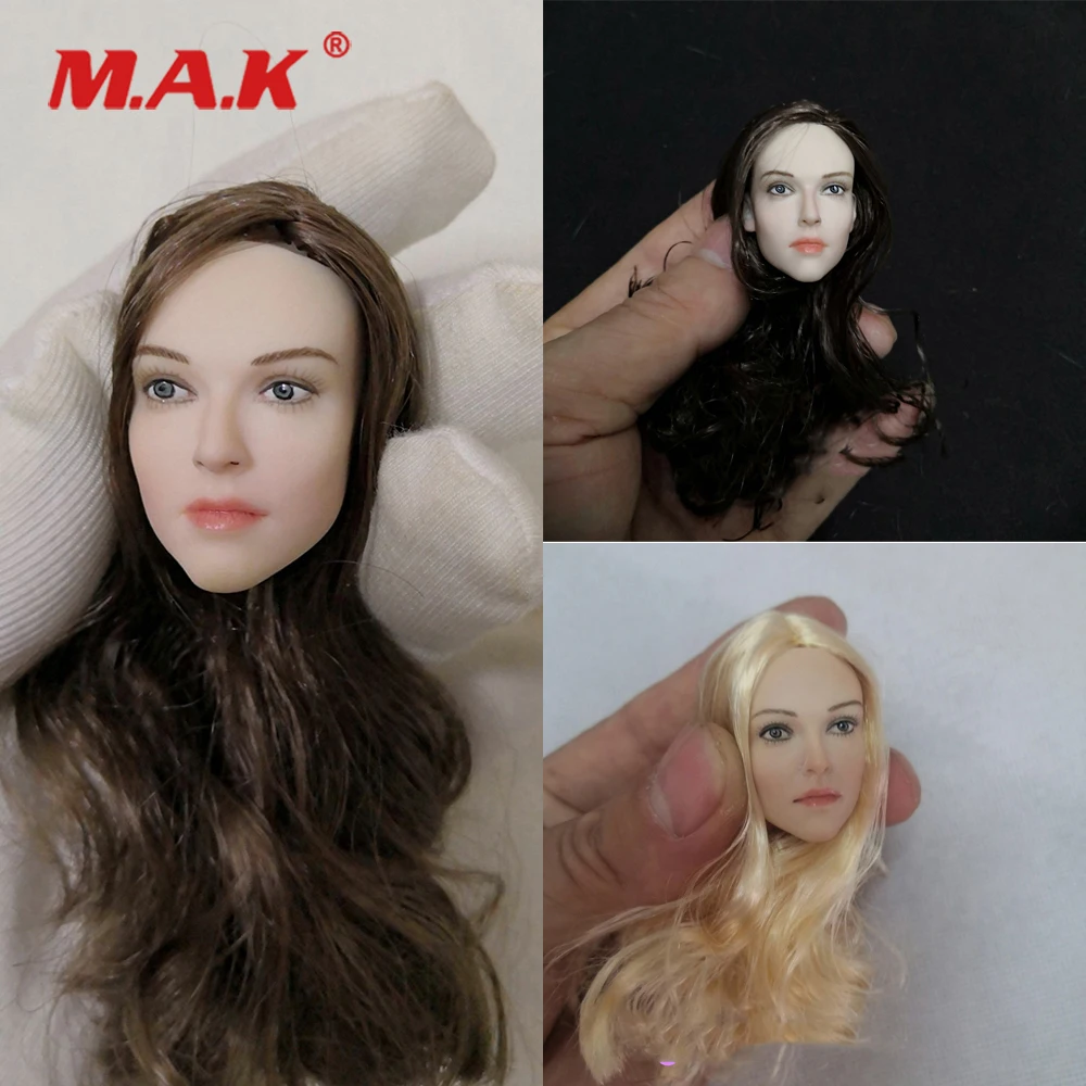 1/6 весы Эшли Biden Европейский Красота голова девушка Sculpt резьба каштановые волосы