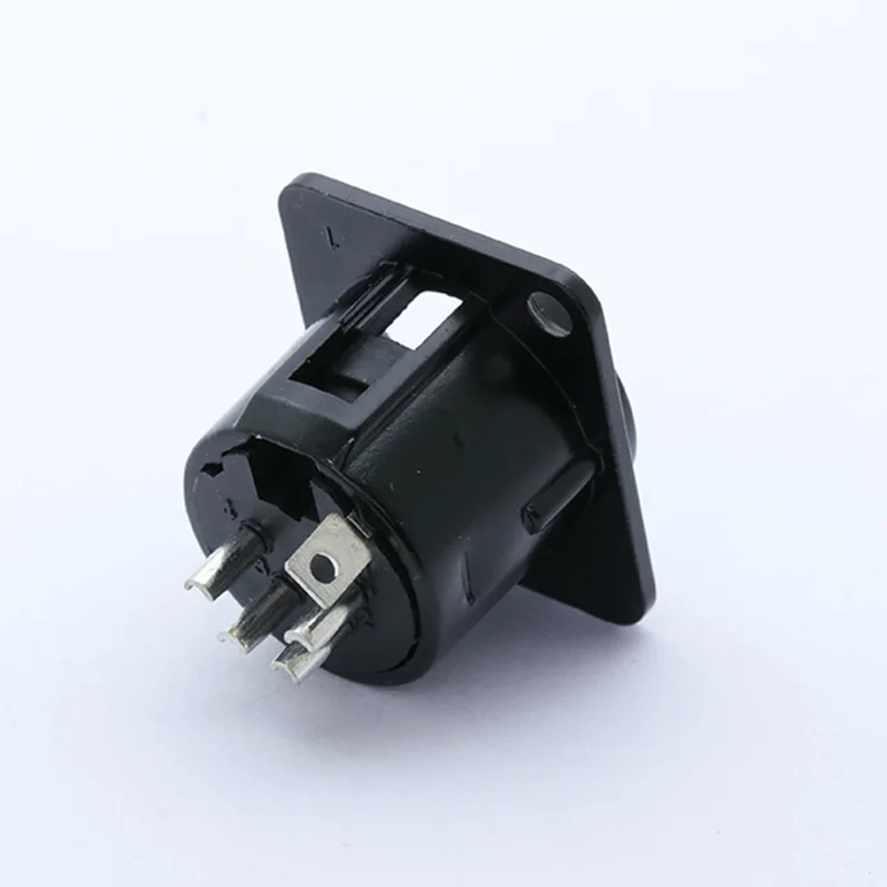 1 шт. черный металл 4 PIN XLR Мужской Шасси Разъем Push-type XLR панель крепление провода разъем аудио динамик разъем