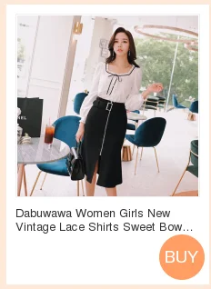 Dabuwawa, летняя Новинка, рубашки с квадратным воротником и бантом для женщин и девушек, для офиса, леди,, с пышными рукавами, винтажная блузка, топ, белый, черный, DN1BST018