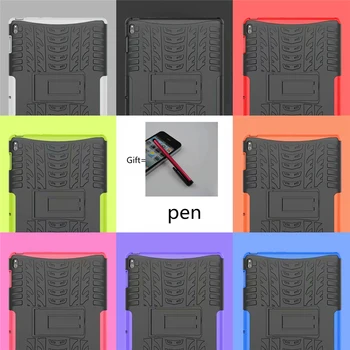 

Shockproof Heavy Duty Silicon Cases Silicone +hard shell Cover Protective shell For Lenovo E10 X104 10' TB-104F 10.1 inch + pen