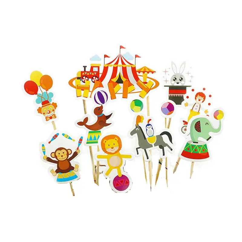 33PCS Cupcake Toppers Cake Decoration Cake Toppers For Baby Shower Birthday Party Kids Themed Party