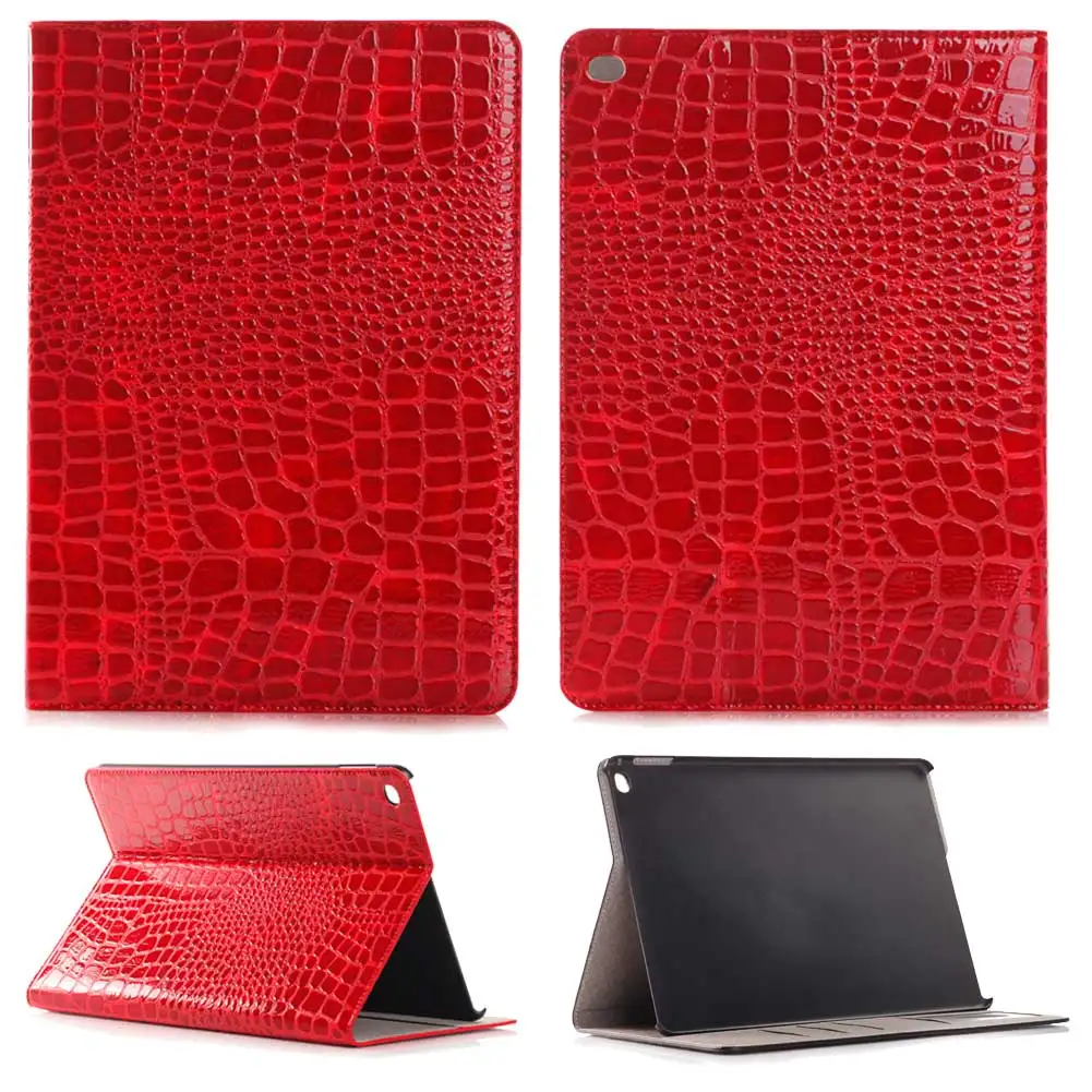 Red Кожаный флип-чехол с крокодиловым узором для iPad 10,2 дюймов чехол с функцией автоматического сна смарт-чехол для iPad 7-го поколения Чехол - Цвет: Red