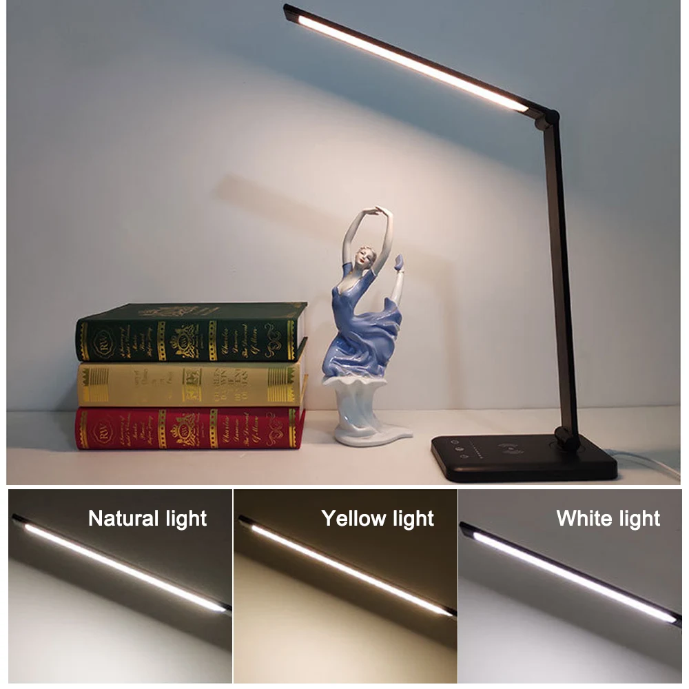  New LED Table Desk Lamp Wireless Charging Creative Eye Protection Multi-Function Reading Light For  - 4000127921742