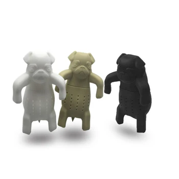 

Cute Silicone Pug Dog Tea Infuser Tea Filter Diffuser Reusable Tea Strainer Spice Loose Tea Leaf Herbal Tool Teapot