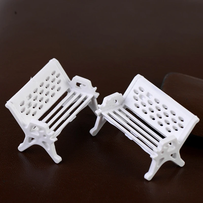 

2PCS Miniatures Dollhouse Furniture Mini Silla Chair Bench Stool Ornaments Wooden Props Home Garden Decor Diy Toys TUE88