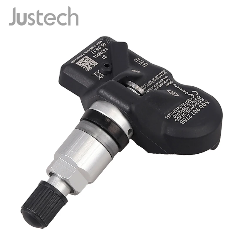 Justech 433 МГц TPMS датчик давления в шинах Автомобильный s 5Q0907275 для VW Audi Skoda Porsche