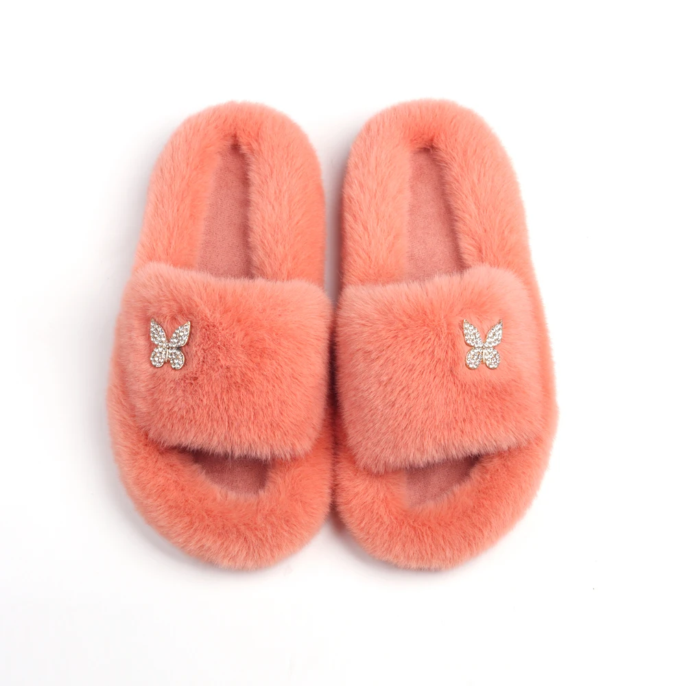 Louis Vuitton Faux Fur Slippers