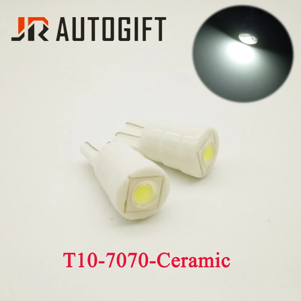 100 шт жаропрочный T10 керамический 7070 1 SMD 194 W5W Клин свет габаритный автомобильный фонарь чтения купольная лампа авто парковочные лампы Белый