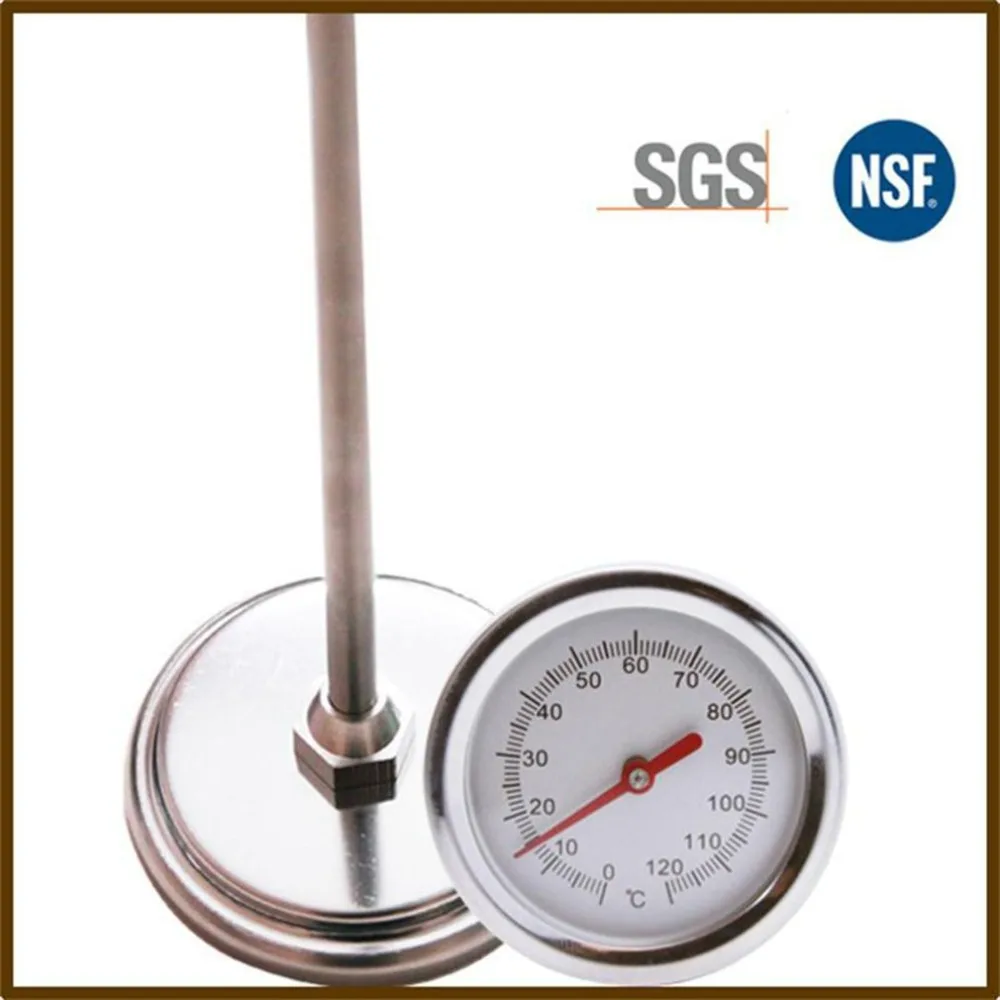 

Multifunction 500mm Lightweight Compost Soil Kitchen Tools Celsius Measure Stainless Steel Thermometer Garden Dial Display