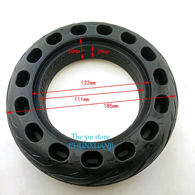 

200x50 Solid Tubeless Rubber Tire 8 x 2 inch 8" for Folding Electric Scooter 8-inch E-Scooter Pocket Bike Razor E100 E150 E-200