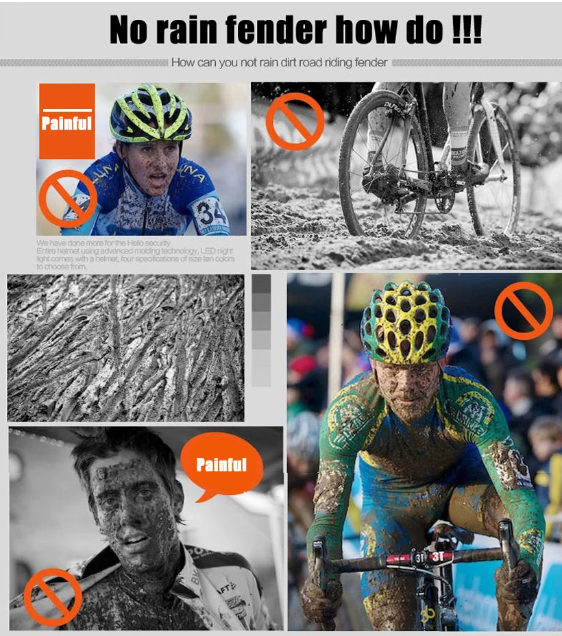 Красочные MTB дорожный велосипед Брызговики Велоспорт велосипедные Крылья переднее Велосипедное защитное крыло для багажник для горного велосипеда велосипедный щиток