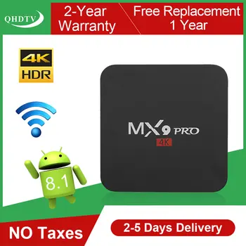 

QHDTV Android TV Box MX9pro RK3228A Quad Core 1G 8G Arabic Belgium Dutch 4K Smart TV Box 2.4G Wifi 100M LAN H.265 Media Player