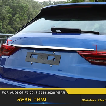 

Car Accessories Stainless Rear Bumper Chrome Pad Cover Trim Sticker Frame Exterior Decoration for Audi Q3 F3 2018 2019 2020