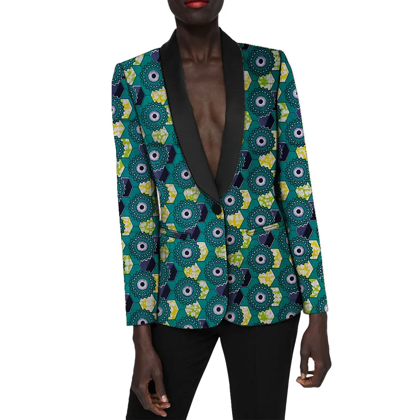 Дашики печати для женщин блейзер slim fit kente шаблон модные куртки индивидуальный заказ африканские вечерние/свадебный костюм для дропшиппинг - Цвет: 4