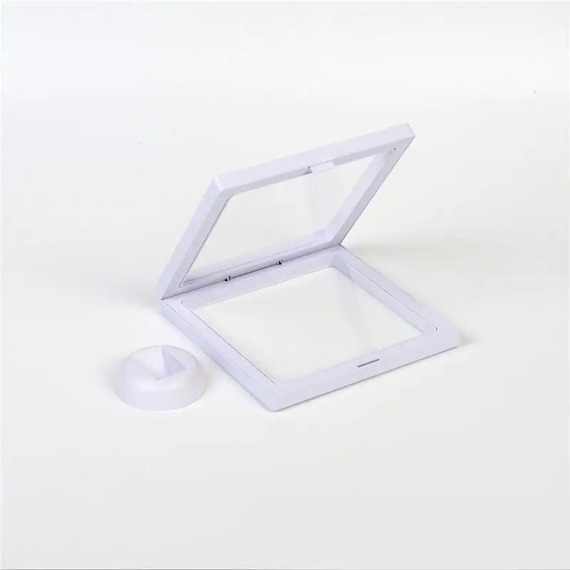 3D плавающий браслет кольцо Ювелирная монета дисплей рамка держатель стенд Коробка Чехол черный