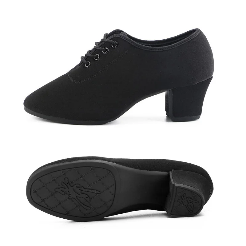 SJdance latin dance training shoes practice indoor outdoor split straight sole canvas Rumba waltz ballroom dancesport  shoes