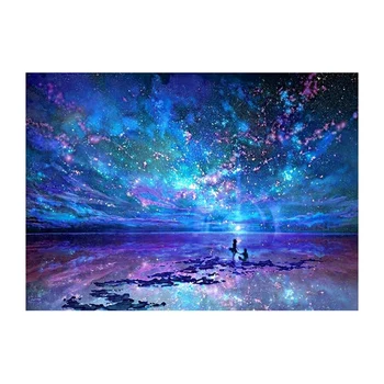 

Starry Night Sky Landscape Star Tree DIY Crystal Full 5D Diamond Painting Cross Stitch Kits Art Round Rhinestone