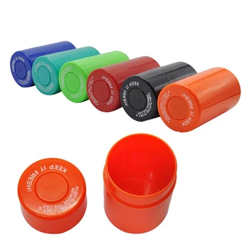 

1pc Color Random Vacuum Sealed Jar Pill Box Push Type Storage Tank For Pill Food Spice Container Storage Pill Bottle