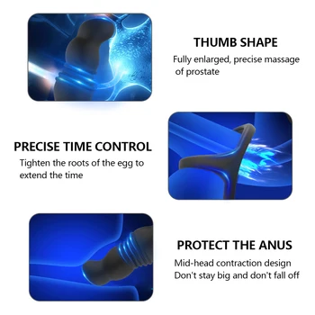 Anal Plug Vibrator Sex Toys For Men Masturbator Prostate Massage Thrusting Women's Dildo Vibrator Penis Ring Butt Plug Gay Bdsm 5