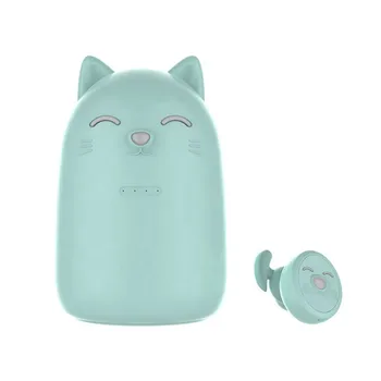 

Cartoon kitten Wireless Bluetooth 5.0 Earpiece Sports Game Earphone Stereo With Microphone Earpiece For iphone and Android phone