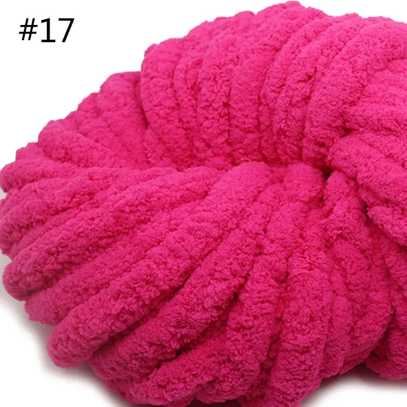 250 г супер мягкое теплое одеяло из синели пряжи DIY грубой шерсти пряжи вязание одеяло M2EF - Цвет: 17