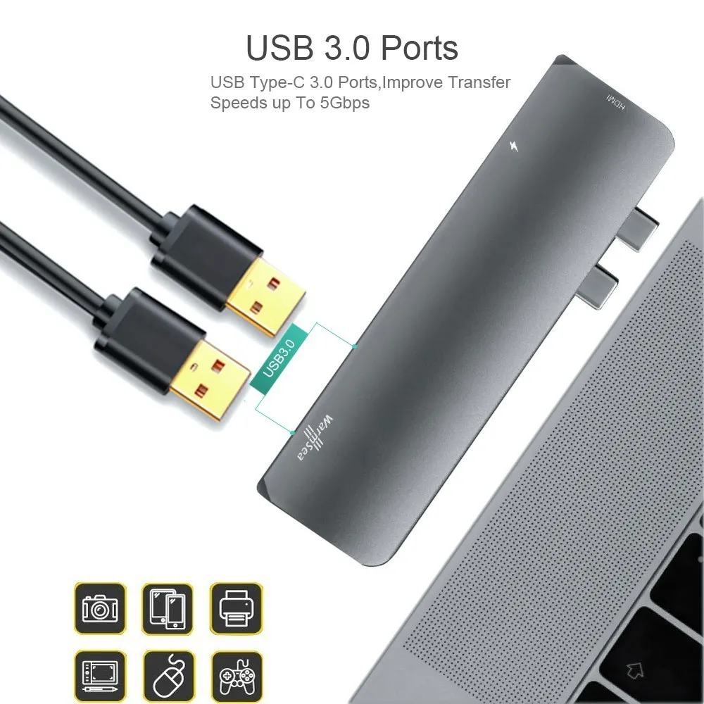 USB хаб с интерфейсом Thunderbolt 3 TYPE C HDMI 4k PD 0|usb-c hub|macbook usb c adapterhub adapter |