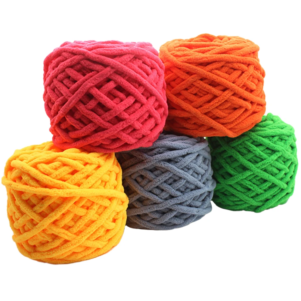 1 Ball Lce Line Blended Chenille Colorful Dye Scarf Hand-knitted Yarn For Knitted Scarf Slippers Hat Gloves 100g 2