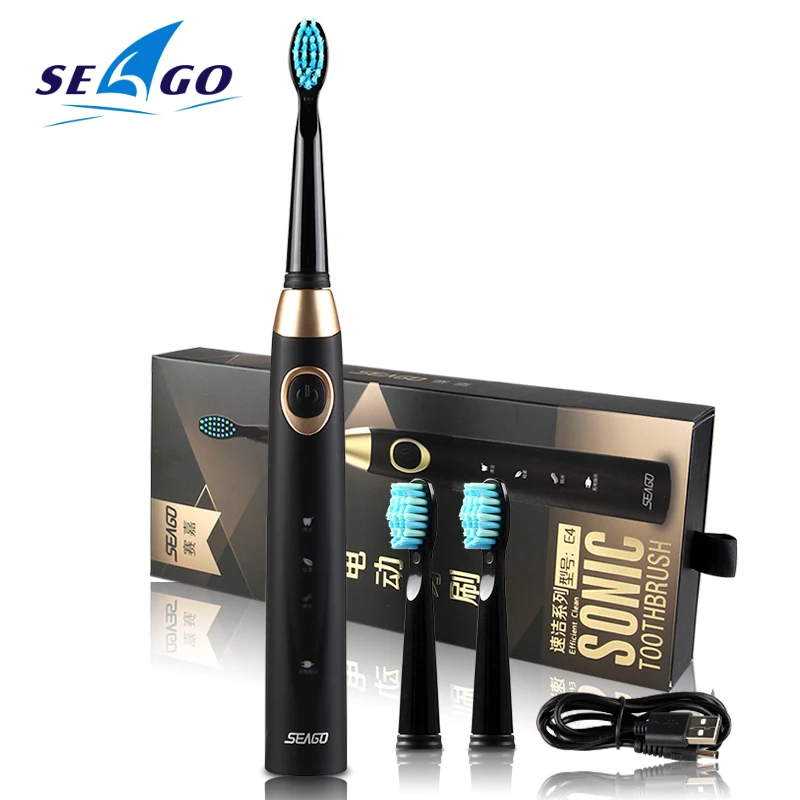 SEAGO Sonic Electric Toothbrush USB Rechargeable Teeth Gums Massage