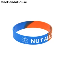 OneBandaHouse, 1 шт., медицинский предупреждающий браслет, силиконовый браслет с гайкой и аллергией, Молодежный Размер