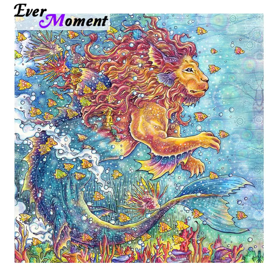 Ever Moment алмазная живопись хобби мозаика Лев Русалка украшение дома 5D сделай сам