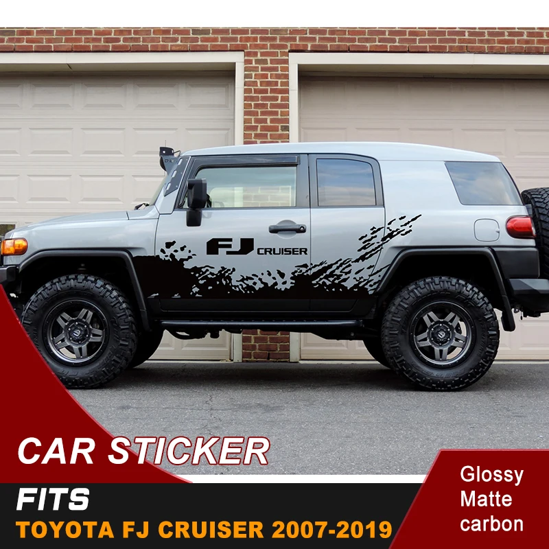 Car Sticker Side Body Mud Graphics Vinyl Car Decoration Decals Accessories Custom Fit For TOYOTA  FJ CRUISER 2007-2017 2018 2019
