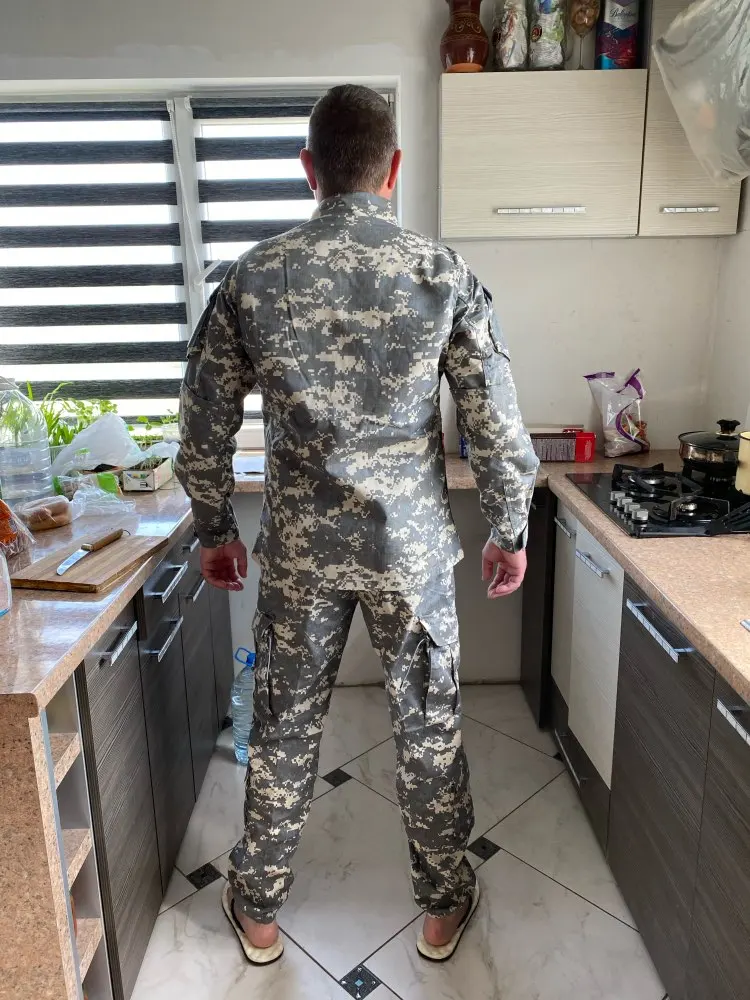 Military Uniform Camouflage Tactical Suit Men Army Special Forces Combat Shirt Coat Pant Set Camouflage Militar Soldier Clothes