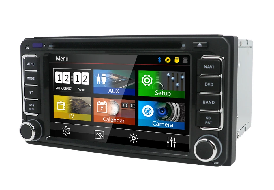 Excellent 2 Din Car DVD Radio GPS HD For Toyota Hilux VIOS Old Camry Corolla Prado RAV4 Prado 2003 2004 2005 2006 2007 2008 BT+free camera 18