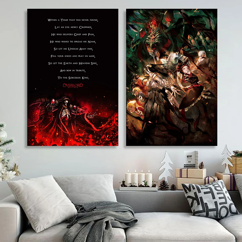 

Janpnese Anime Overlord retro posters Canvas Painting High Quality Painting For Home Decor wall stickers